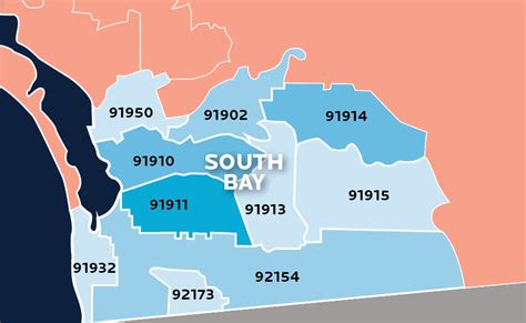 Map of South Bay Zip Codes