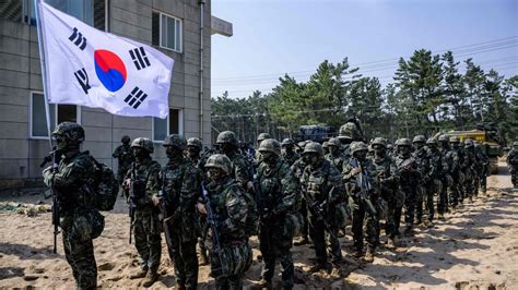 South Korean soldiers during a military exercise