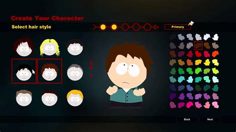 South Park character creation