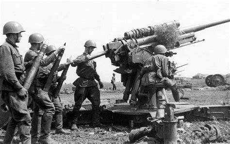 Soviet Artillery Crew in Action