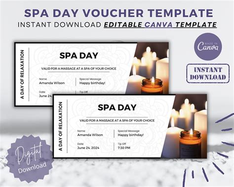 Spa Day Coupon Template