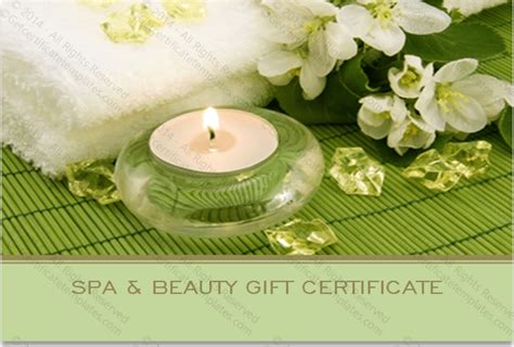 Designing Your Spa Day Gift Certificate Template