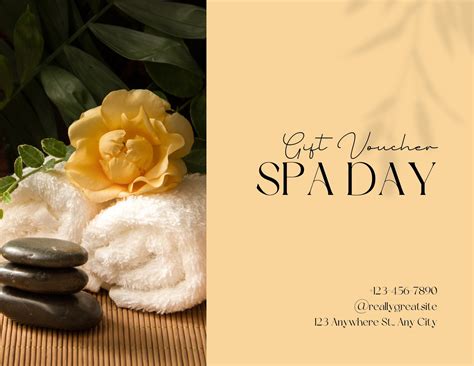 Spa Day Gift Certificate Template Image 10