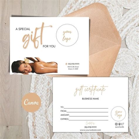 Spa Gift Card Template Design