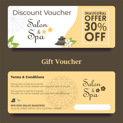 Spa Gift Card Template Examples