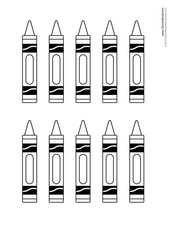 Space Adventure Crayon Template Printable