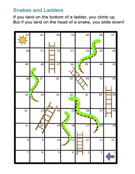 Space Chutes and Ladders printable