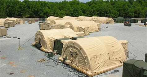 Space-efficient military camp