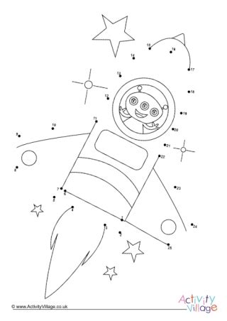 Space station dot to dot printable