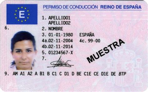 Spanish Drivers License Template