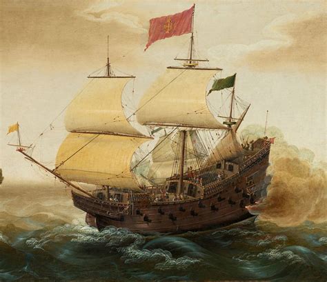 Spanish galleon at the Battle of Trafalgar