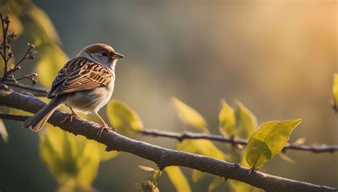 Sparrow in flight