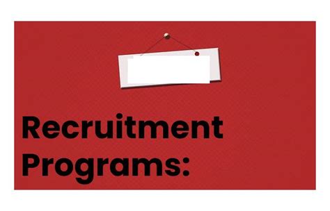 Special Programs Recruitment