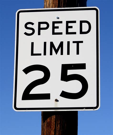 Speed limit sign