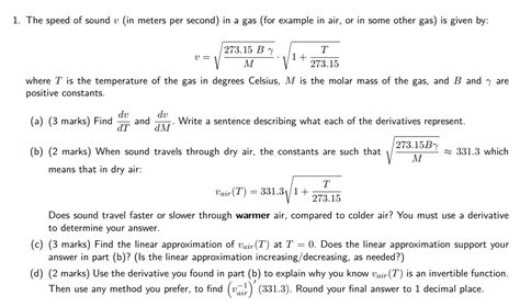 Speed of Sound in Meters Per Second