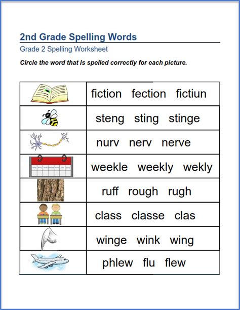 Spelling Activities for Grade 2