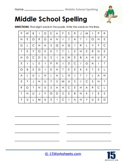 Spelling Activities for Middle School