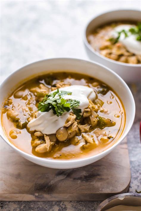 Spicy white chili with chicken and jalapenos