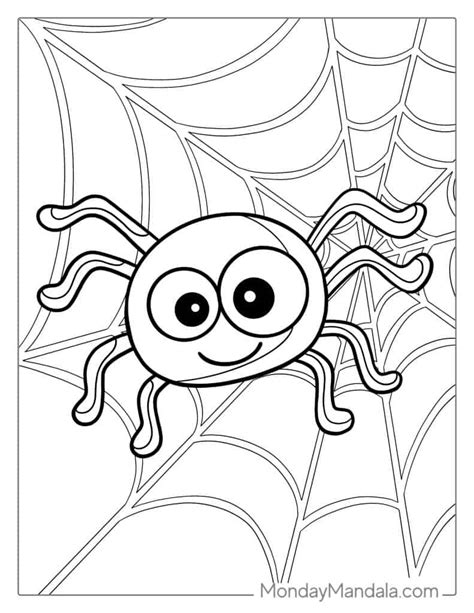 Spider Coloring Pages for Kids Creative