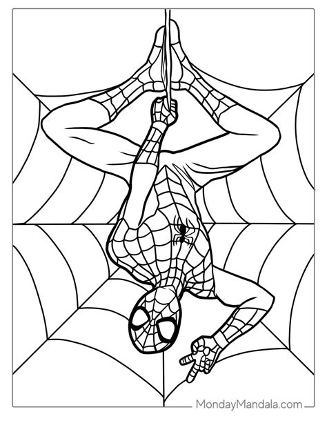 Spider-Man coloring page for kids to print and enjoy