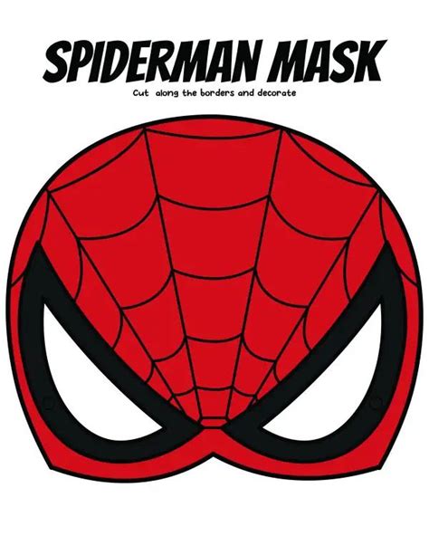 Spider-Man mask template final result example