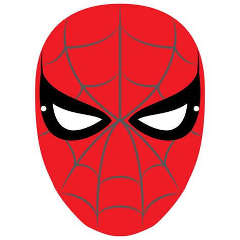 Spider-Man mask template materials example