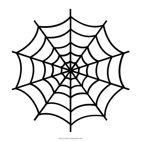 Spider Web Coloring Page