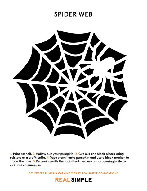 Spider Web Pumpkin Carving Template