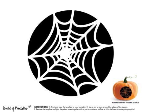 Spider web pumpkin stencil