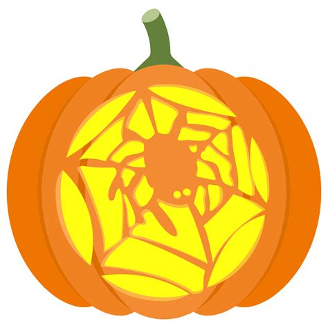 Spider Web Pumpkin Stencil