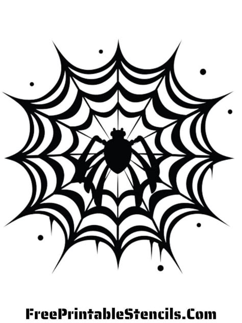 Spider Web Stencil Printable 3