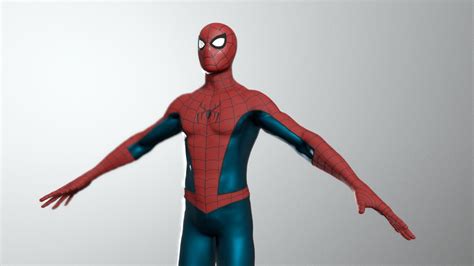 Spider-Man 3D Model Template