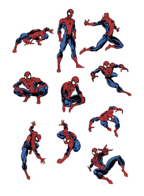 Spiderman action pose printable