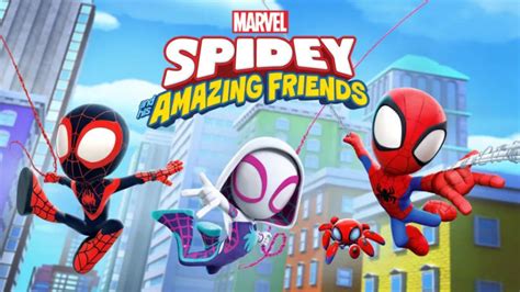 Spiderman and his friends, including Mary Jane and Aunt May