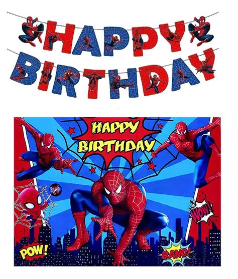 Spiderman Birthday Banner Invitation Template