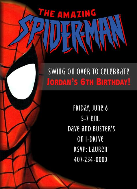 Spiderman Birthday Bash Template