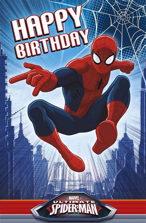 Spiderman Birthday Card Designs for Boys