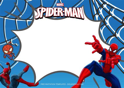 Spiderman Birthday Invitation Template 2