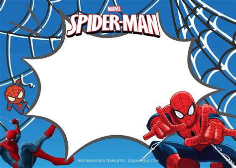 Spiderman Birthday Invitation Template 5