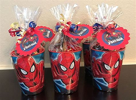 Spiderman birthday party favors