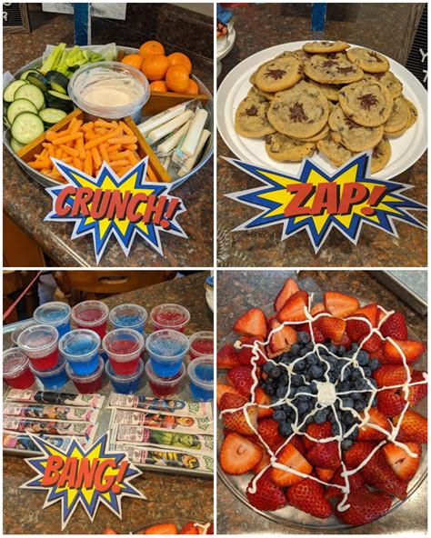 Spiderman birthday party food ideas