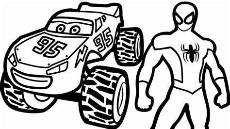 Spiderman Car Coloring Pages to Print