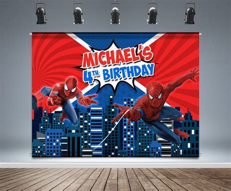 Spiderman Cityscape Birthday Card