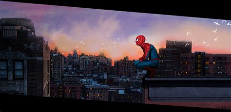 Spiderman Cityscape at Night