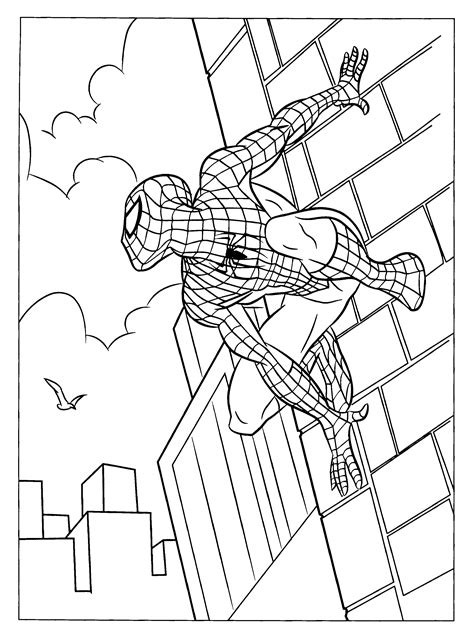 Spiderman coloring sheet featuring Spiderman vs. The Green Goblin