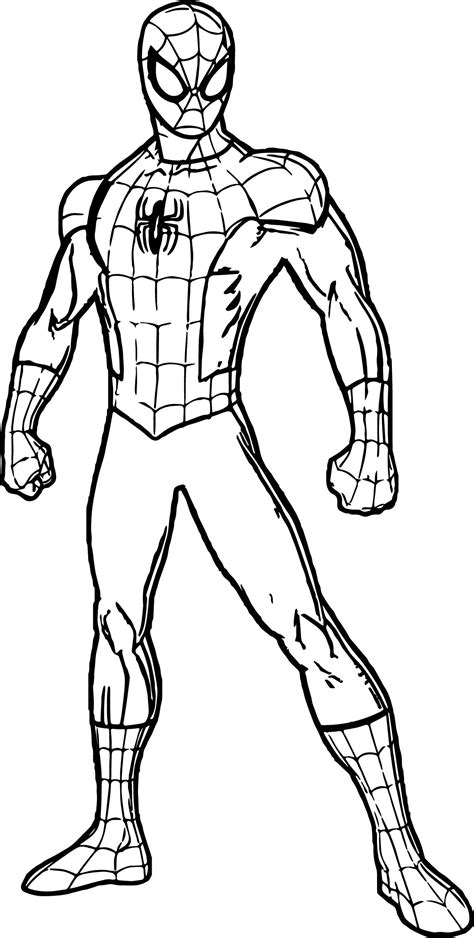 Spider-Man Drawing Template for Kids