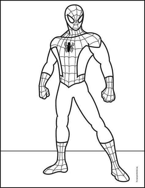 Using a Spider-Man Drawing Template