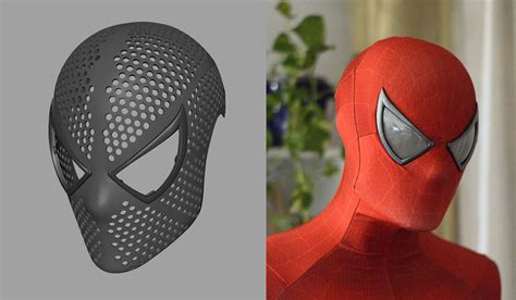 Creating Spider-Man Face Template with 3D Modeling Software