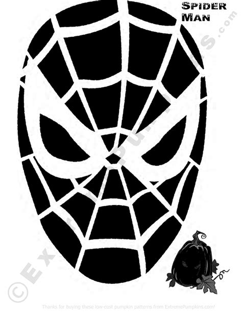 Spider-Man Face Template Stencils Design