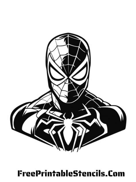 A Spiderman in action stencil design